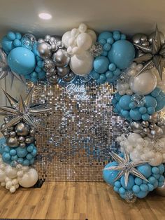 Silver Shimmer Wall for Bridal Shower by Capri & Eros Occasions Houston Silver Shimmer Wall, Gold Birthday Decorations, Shimmer Wall, Balloon Arches, Sweet 16 Birthday Party, Birthday Party 21, 16th Birthday Party, Birthday Board, Sweet 16 Birthday