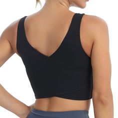 PRICES MAY VARY. 🧘‍♀Unique Design: Sexy Criss-cross back&V-neck design offers a extra back support and make you more attractive. Stretchy fit sports yoga gym bra have unique Criss-cross back straps design let you twist with ease and keeps you attractive. 🧘‍♀Workout Breathable Material: Made of stretchy, quick dry and moisture wicking. 87% Nylon, 13% Spandex, soft & comfortable, professional sports fabric, it won’t irritating your skin and incisions but make you feel comfortable to wear all day Seamless V-neck Activewear For Pilates, Fitted V-neck Sports Bra For Yoga, Sporty V-neck Crop Top For Sports, Sporty V-neck Activewear With Built-in Bra, Sporty V-neck Sports Bra For Pilates, Sporty High Stretch V-neck Activewear, V-neck Sports Bra With Medium Bust Support For Workout, V-neck Activewear With Built-in Bra For Pilates, Medium Support V-neck Sports Bra For Yoga