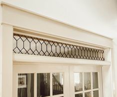 How to Create an Inexpensive DIY Faux Leaded Glass Window  - Cassie Jean Faux Leaded Glass Window, Leaded Glass Transom, Glass Transom, Transom Window, Leaded Glass Windows, Transom Windows, Faux Stained Glass, Leaded Glass, Formal Living Rooms