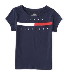 From Tommy Hilfiger, this tee features:Round necklineShort sleevesPullover stylingTommy Hilfiger logo and graphic design on the frontCotton/polyesterMachine wash; tumble dryImported. Tommy Hilfiger Sporty T-shirt With Graphic Print, Tommy Hilfiger Sporty Graphic Print T-shirt, Blue Tommy Hilfiger T-shirt With Letter Print, Tommy Hilfiger Graphic Print T-shirt For Summer, Tommy Hilfiger Blue T-shirt With Letter Print, Tommy Hilfiger Graphic Tee With Graphic Print, Sporty Tommy Hilfiger Tops With Graphic Print, Tommy Hilfiger Graphic Print Tee, Trendy Tommy Hilfiger Cotton T-shirt