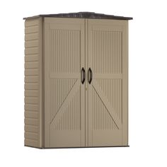 Protect and Organize Your Outdoor Equipment - Rubbermaid Outdoor Storage Sheds not only look great in your backyard but they are designed to withstand all weather conditions. Featuring a double-wall construction and weather-resistant material, these storage sheds keep all of your lawn care essentials, sporting equipment and gardening tools organized. Rubbermaid 5-ft x 2-ft Roughneck Resin Storage Shed (Floor Included) in Brown | 1893228 Rubbermaid Storage Shed, Rubbermaid Shed, Rubbermaid Storage, Resin Sheds, Outdoor Garden Storage, Shed Floor, Resin Storage, Small Sheds, Garden Storage Shed