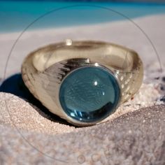 Inspired by the hit television series Mako Mermaids: Island of Secrets, these beautiful rings are carefully handcrafted to resemble those featured in the show. They are made with copper, sterling silver plating, blue cabochon, a little magic, and a whole lot of love. They are exclusive to OceanTails shop and made with only the highest quality materials. Close attention to detail has been obsessed over so that this replica is as accurate to our beloved show as possible while still exhibiting a ce Moon Ring Mako Mermaids, Ocean Inspired Ring, H2o Jewelry, Mermaid Diet, Moon Ring Silver, Ocean Accessories, Sea Ring, Mermaid Moon, H2o Just Add Water