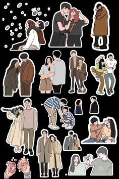 various stickers depicting people and their feelings