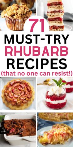 the cover of 17 must try rhubarb recipes that no one can resist