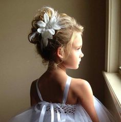 Flower girl hair Toddler Updo, Flower Girl Hairstyles Updo, Flower Girl Updo, Kids Hairstyles For Wedding, Flower Girl Hair Accessories, Pageant Hair, Dance Hairstyles