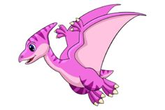 a pink dragon flying through the air