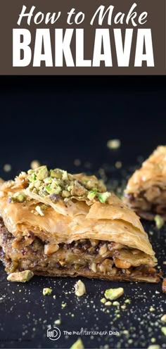 how to make baklaa with almonds and pistachio on the side