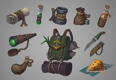 an image of various items that can be used to create a character in the video game