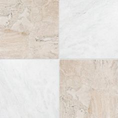 four different types of white marble tiles