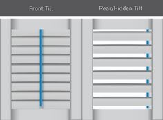 the front and back sides of windows with blue bars on them