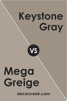 SW 7031 Mega Greige vs. SW Keystone Gray Sw Keystone Gray, Griege Paint, Mega Greige, Cottage Library, Gray Painted Walls, Sherwin Williams Gray