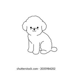 a black and white drawing of a dog