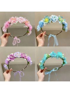 1pc Popular European And American Bridal Accessory Bride's Hair Accessories Flower Wreath Headband Beach Travel Imitation Flower Hairband Cute Tiaras Multicolor Boho   Polyresin     Wedding & Event, size features are:Bust: ,Length: ,Sleeve Length: Flower Hairband, Hair Accessories Flower, Bridal Headwear, Bridal Accessory, Romantic Boho, Bride Hair Accessories, Bride Accessories, Flower Hair Accessories, Beach Travel