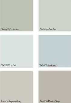 several different shades of gray paint