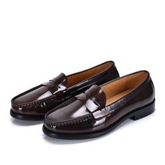 Lasaky - Classic Slip-On Loafers: Comfortable and Breathable Genuine Leather Casual Shoes Chilanga Mulilo, Rough Heels, Comfortable Loafers, Leather Loafer Shoes, Brown Loafers, Square Head, Olivia Mark, Leather Loafers, Smart Casual