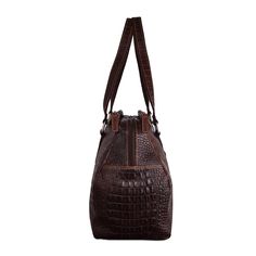 FREE GROUND SHIPPING! HAND-STAINED BUFFALO LEATHER with HORNBACK CROCO EMBOSS Carry your day to day essentials inside this roomy handbag. The Hornback Croco Satchel Bag is hand made from hand-stained buffalo leather that is strong yet supple and builds a rich patina as you use it. The bag features a traditional silhouette with a large main section with plenty of room for your wallet, cosmetic case, sunglasses, and other must-have items. Top zip closure keeps everything safe and secure. This leat Large Leather Handbags, Large Purse, Leather Satchel Handbags, Buffalo Leather, Must Have Items, To Day, Bag Handmade, Satchel Handbags, Satchel Bag