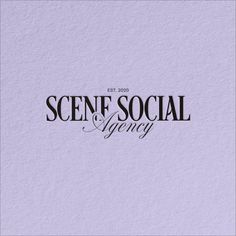 the logo for scent's social agency, which has been designed to look like an old