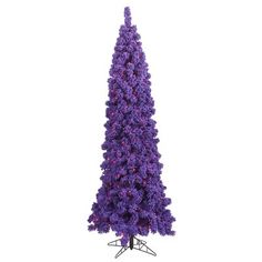 a purple christmas tree is shown against a white background