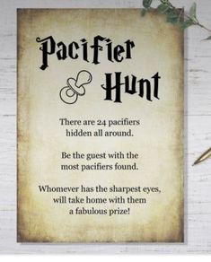 a piece of paper with the words pacific hunt written on it next to some flowers