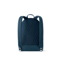 LOUIS VUITTON® - Takeoff Backpack - Bleu Atlantique Luxury Blue Standard Backpack, Luxury Blue Backpack For Everyday Use, Luxury Blue Backpack For Everyday, Luxury Blue Everyday Backpack, Backpack Luxury, Backpack Collection, Louis Vuitton Official, Blue Backpack, Name Tag