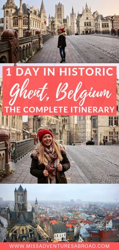 the top things to see and do in belgium with text overlay that reads, 1 day