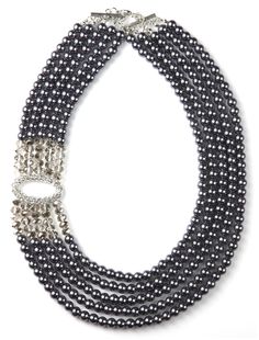 Sistaco's Audrey Black Pearl with Clear Bead and Diamante Feature Necklace.  Feel just like the timeless beauty herself with this amazing pearl necklace with special diamante side feature. This is the perfect way to pay homage to vintage glamour whilst still looking fresh and on trend. Use it to dress up and evening outfits. http://www.byariane.com.au/Sistaco-Audrey Statement Jewellery, Evening Outfits, Black Pearl, Timeless Beauty, Pearl Necklace, Fashion Forward