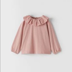 Nwt Zara Pink Top With Collar Size 12-18m Non Smoking Cat Friendly Home Pink Fall Playwear Top, Pink Tops For Playtime During Fall, Pink Tops For Playtime In Fall, Pink Long Sleeve Tops For Playtime, Cute Zara Tops For Fall, Cute Winter Tops By Zara, Cute Long Sleeve Zara Blouse, Cute Zara Long Sleeve Blouse, Zara Cotton Tops For Playtime