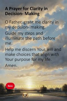 A Prayer for Clarity in Decision-Making Prayer For Wisdom And Guidance, Prayers For Direction, Prayer For Wisdom, Bible Verses Scriptures, Good Morning Prayers, Spiritual Armor, Trust Gods Plan, Psalm 16:11