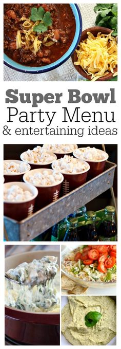 super bowl party menu and entertaining ideas