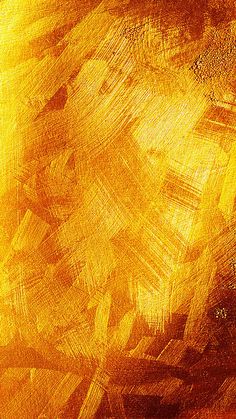 an abstract painting with yellow and red colors on the bottom half of it, in shades of orange and gold