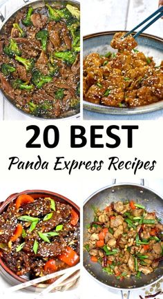 the top 20 best panda express recipes in this roundup, there are four different pictures