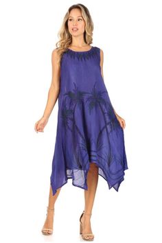 MIDI/PULLOVER/DRESS/COVER UP/CAFTAN: Tinna, the perfect casual sleeveless dress for everyday wear. This lovely garment features a scoop neck, generous armholes, loose relax bodice, high-low hem, sleeveless/tank upper, made with lightweight material. Ideal for casual and summer wear, bohemian casual style. Sleeveless Purple Beach Dress, Dress For Everyday, Boho Print Dress, Sleeveless Dresses Casual, Boho Print, Dress Cover, Cover Up Dress, Women's Casual, Sleeveless Tank