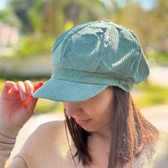 Women's Corduroy hats, Trendy Hat for Women, Corduroy Fabric Hat, Casual Hats, Stylish Hats for Women, Women's Gift, Slouchy Cap Woman, Brown Hat Retro style classic women newsboy hat becomes very popular nowadays. Stylish octagonal hat features 8 panel design and adjustable tape to adjust the size. A perfect alternative to a French traditional beret, this trendy hat has an extra slouch with the addition of the visor for a more casual look. Simple and beautiful trendy design complements every ou Trendy Corduroy Hat, Corduroy Winter Cap, Trendy Corduroy Cap, Corduroy Hat With Curved Brim, Trendy Corduroy Hat With Curved Brim, Green Flat Cap For Spring, Casual Corduroy Flat Cap, One Size Corduroy Cap, Corduroy Hat With Curved Brim For Spring