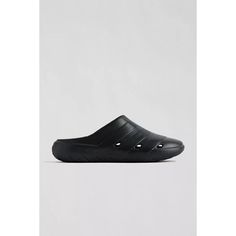 Essential Slip On Clog By Adidas With Tonal 3-Stripe Accents At The Perforated Upper. Fitted With A Molded & Cushioned Midsole And Finished With Textured Tread At The Outsole. Sporty Black Clogs With Cushioned Footbed, Black Low-top Clogs With Cushioned Footbed, Black Low-top Outdoor Clogs, Black Low-top Clogs For Outdoor, Black Low-top Clogs With Rubber Sole, Sporty Black Clogs For Streetwear, Comfortable Black Clogs For Streetwear, Sporty Black Closed Toe Clogs, Adidas Synthetic Slip-on Clogs