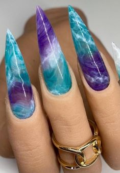 Stiletto Nails Designs Summer, Summer Stiletto Nails, Stilleto Nails Designs, Nails Beautiful, Special Nails, Stiletto Nail Art, Nails Stiletto, Style Nails, Galaxy Nails