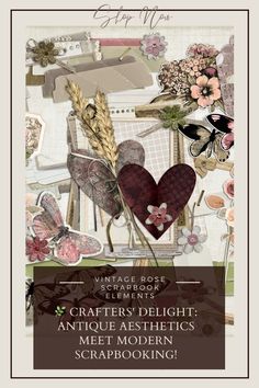 a poster with flowers and butterflies on it, including the words crafters delight an unique aesthetic