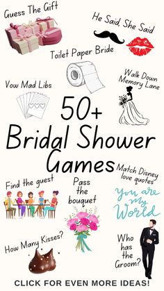 the 50 + bridal shower games are great for any bride and groom to play