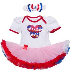 Size: 3-6 Months 6-9 Months 9-12 Months 9-12 Months Material: Cotton, Tulle Care: Hand Wash Red Summer Birthday Sets, White Minnie Mouse Summer Dress, Playful White Minnie Mouse Sets, White Minnie Mouse Playtime Sets, July 4th Outfits, 4th Outfits, Toddler Girl Outfits Summer, Newborn Tutu, Infant Clothes