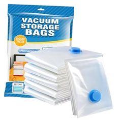 a pack of vacuum storage bags sitting on top of each other