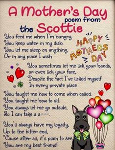 a mother's day poem from the scottie