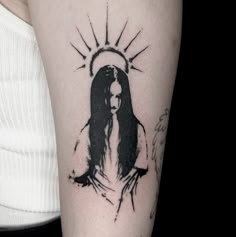 Flat Tattoo, Sadako Tattoo, Black And White Gothic Tattoos, Weirdcore Tattoo, Grudge Tattoos, Chaotic Blackwork Tattoos, Gothic Linework Tattoo, High Contrast Tattoo, Goth Blackwork Tattoo