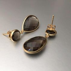 Elegant Gold Jewelry With Smoky Quartz, Elegant Smoky Quartz Jewelry For Formal Occasions, Elegant Faceted Smoky Quartz Jewelry, Elegant Brown Crystal Earrings Gift, Casual Pieces, Joy Of Living, Being Creative, Get Things Done, Fine Earrings