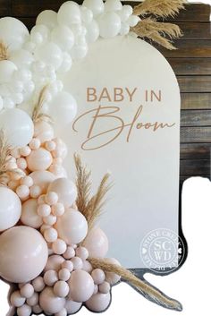 Baby in Bloom Baby Shower Wall Decals for Gender Reveal Boy or Girl Party Wall Decorations Gender Reveal Backdrop Ideas Diy, Butterfly Gender Reveal, Gender Reveal Balloon Arch, Diy Baby Shower Backdrop, Shower Decals, Fiesta Shower, Baby Party Decorations, Party Wall Decorations, Idee Babyshower