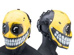 Evike.com R-Custom Fiberglass "Cyber Skull" Full Face Mask (Color: Reverse / Mesh Lens), Tactical Gear/Apparel, Masks, Full Face Masks America Continent, Seal Face, Bee Birthday, Full Face Mask, Face Protection, Easy Rider, Extreme Sports, Full Face, Tactical Gear