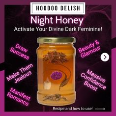 Rebecca Shelton | Night honey is One of the most powerful tools that any woman can have in her magical bag of tricks. Here is the recipe along with powerful… | Instagram Oil Spells, Herbal Bath Recipes, Glamour Magick, Water Spells, Staff Magic, Witchcraft Love Spells, Candle Color Meanings