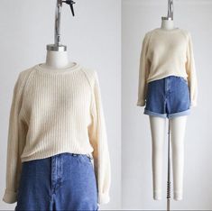 Raglan Sweater, Wardrobe Outfits, Bell Sleeve Top, Denim Shorts, Everyday Wear, Turtle Neck, My Style, Wardrobe, Women's Top