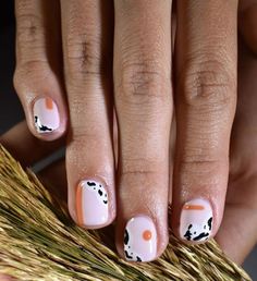 Abstract Fall Nails, Nail Art Cute, Nail Fall, Trend Nails, Nails Autumn, Nails Pretty, Nagellack Trends, Animal Print Nails, Autumn Nails