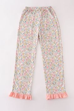 Get your beauty sleep in style with these Pink Floral Print Mom Pajamas Pants! The playful pink floral print adds a pop of personality to your loungewear, while the relaxed fit ensures comfort all night long. Perfect for any mom who wants to add a touch of fun to their bedtime routine. 50%Cotton 50%Spandex MC404133 Mom Pajamas, Sequin Crafts, Pajamas Pants, Plaid And Leopard, Beauty Sleep, Pink Floral Print, Bedtime Routine, Sequins Embroidery, Loungewear Sets