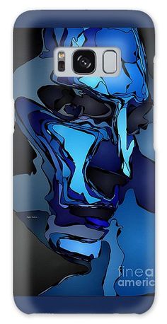 a blue man's face with his eyes closed galaxy case