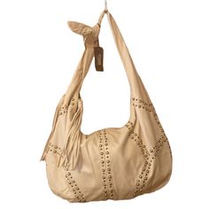 Nwt Rafe New York Rivington Ashlee Medium Knot Handbag Gorgeous Bone Leather Brand New Hobo Style Bag With Dust Bag! Bag Has 3 Interior Pockets (1 That Zips) And An Exterior Side Zip Pocket Which Is Perfect For Keys Or Your Phone For Easy Access See Pictures For Measurements And Details Dream Bags, Hobo Style, Leather Hobo Bag, Studded Leather, Bag Bag, Leather Hobo, Hobo Bag, Easy Access, Side Zip